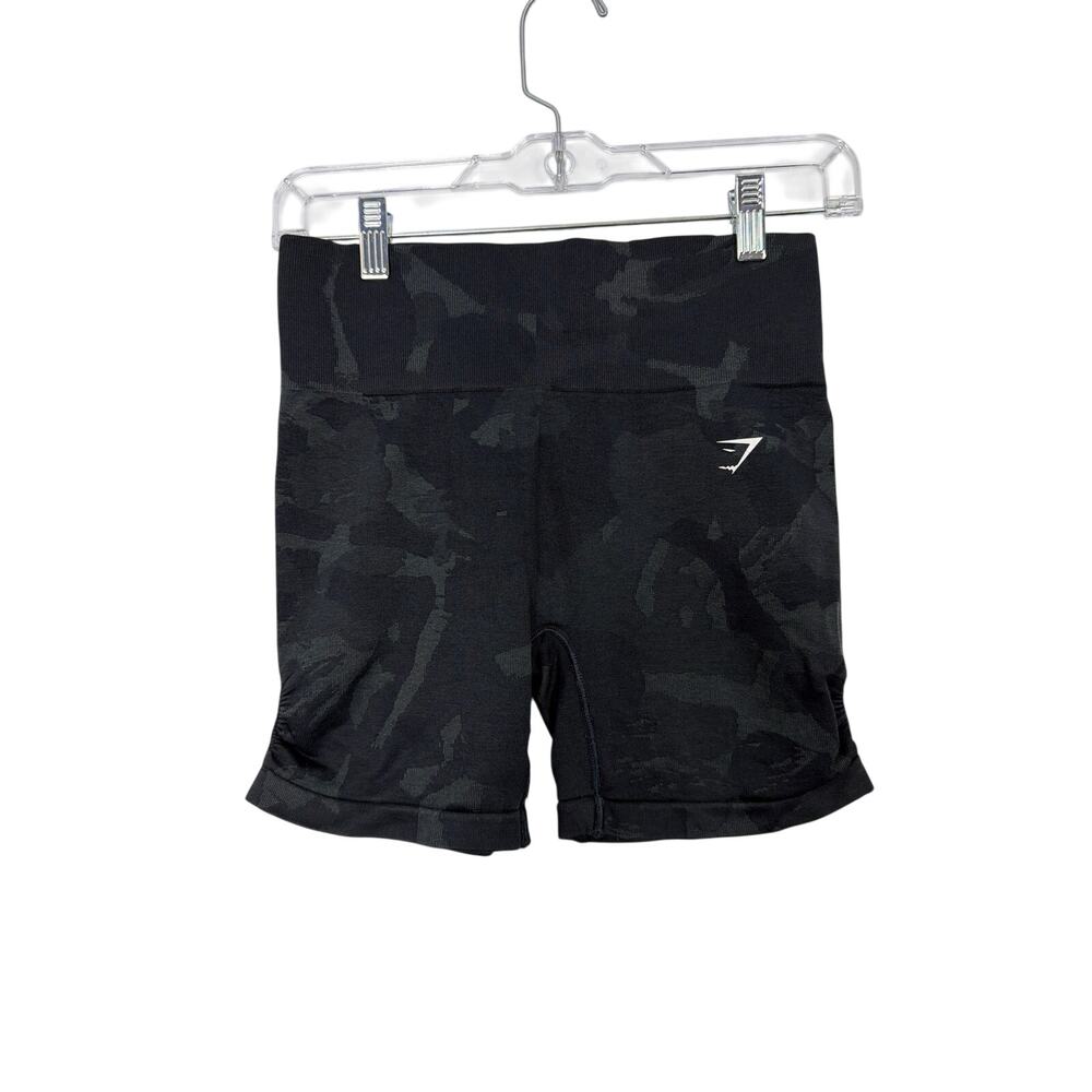 Gymshark Black Camo High-Waisted Workout Shorts